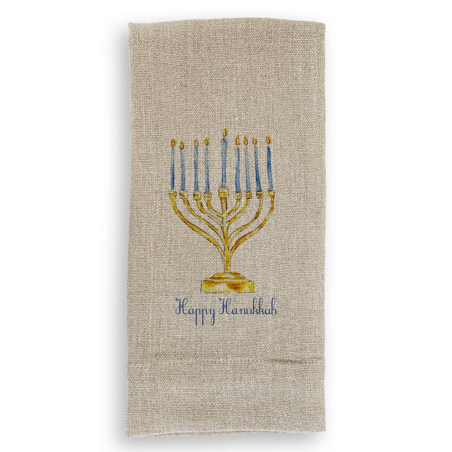 Menorah with Happy Hanukkah