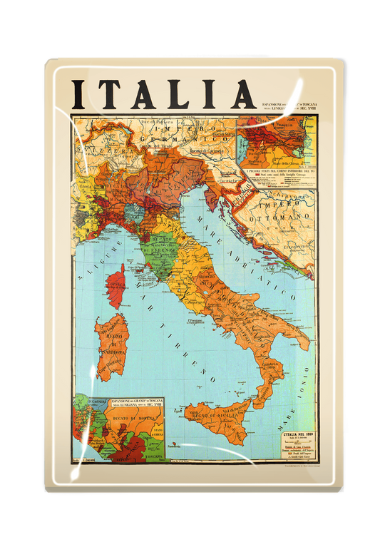 Italia Espansione Decoupage Glass Tray