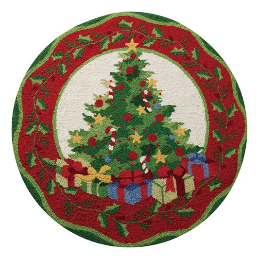 Christmas Morning Hook Rug - Sally Eckman Roberts