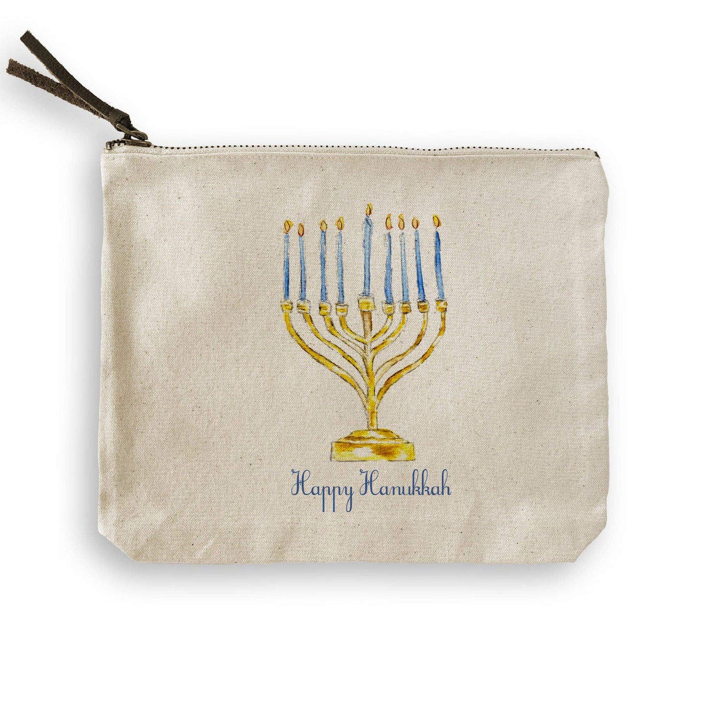Menorah with Happy Hanukkah