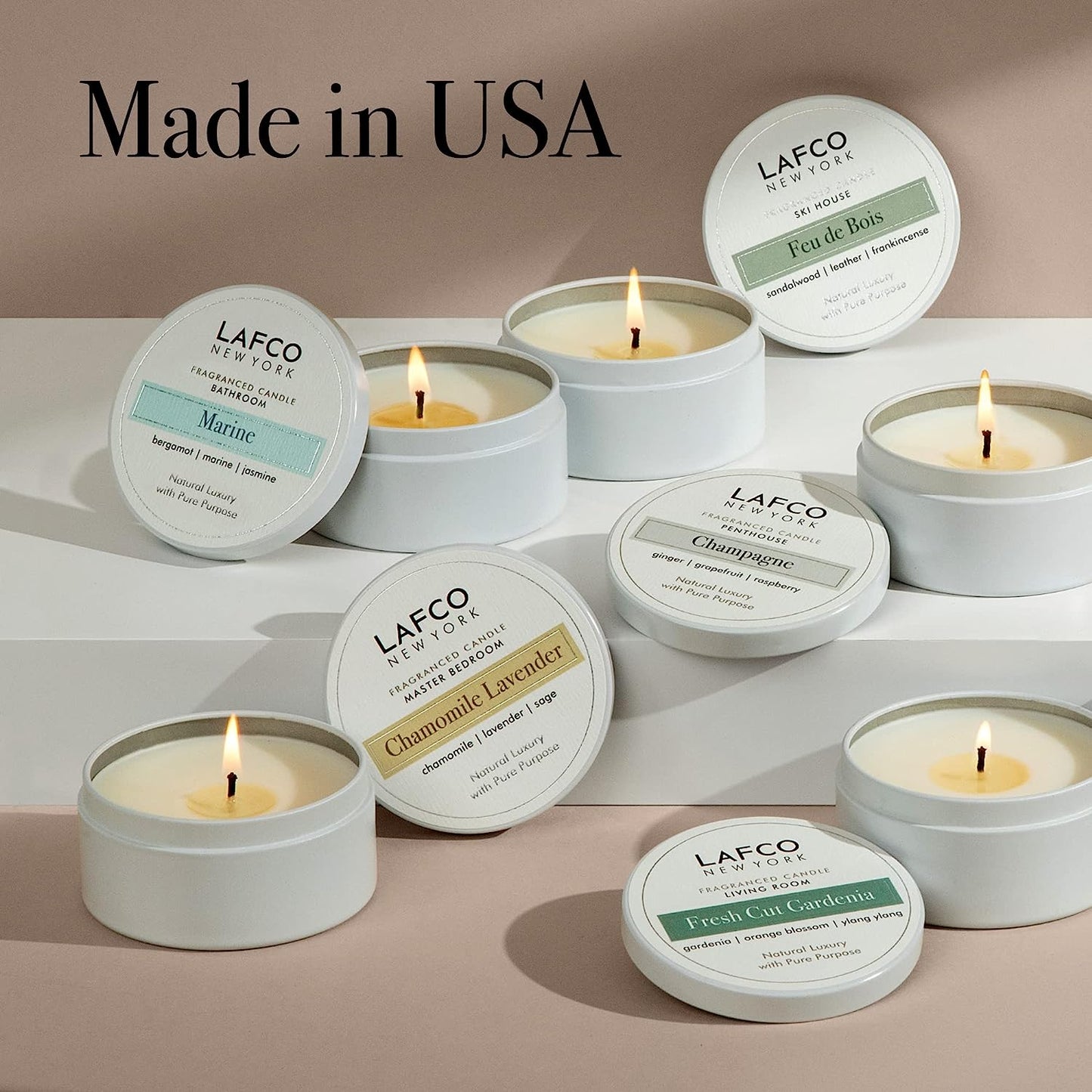 Lafco Fragranced Travel Candle 4.0oz - Fresh Cut Gardenia