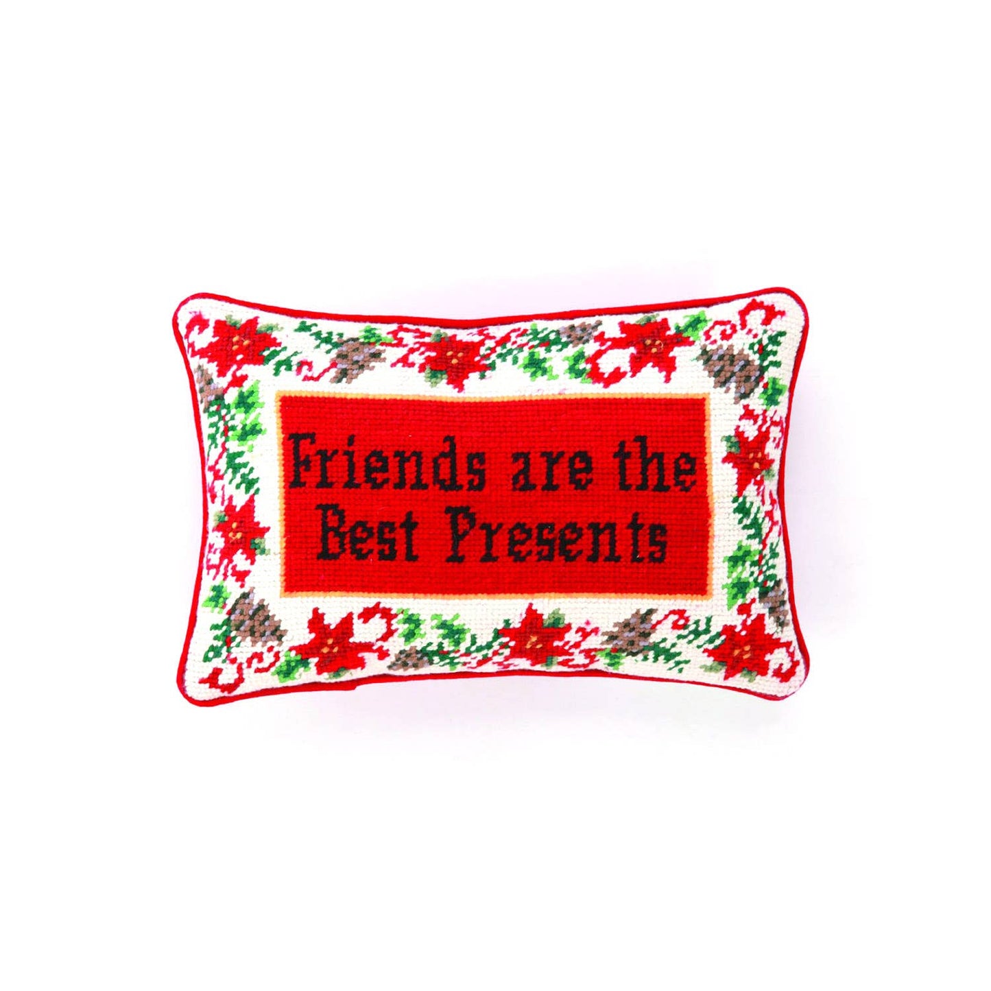 Friends Are The Best Presents Needlepoint Pillow