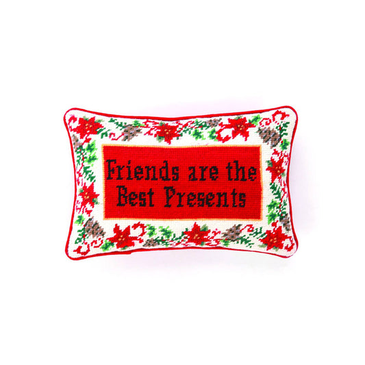 Friends Are The Best Presents Needlepoint Pillow