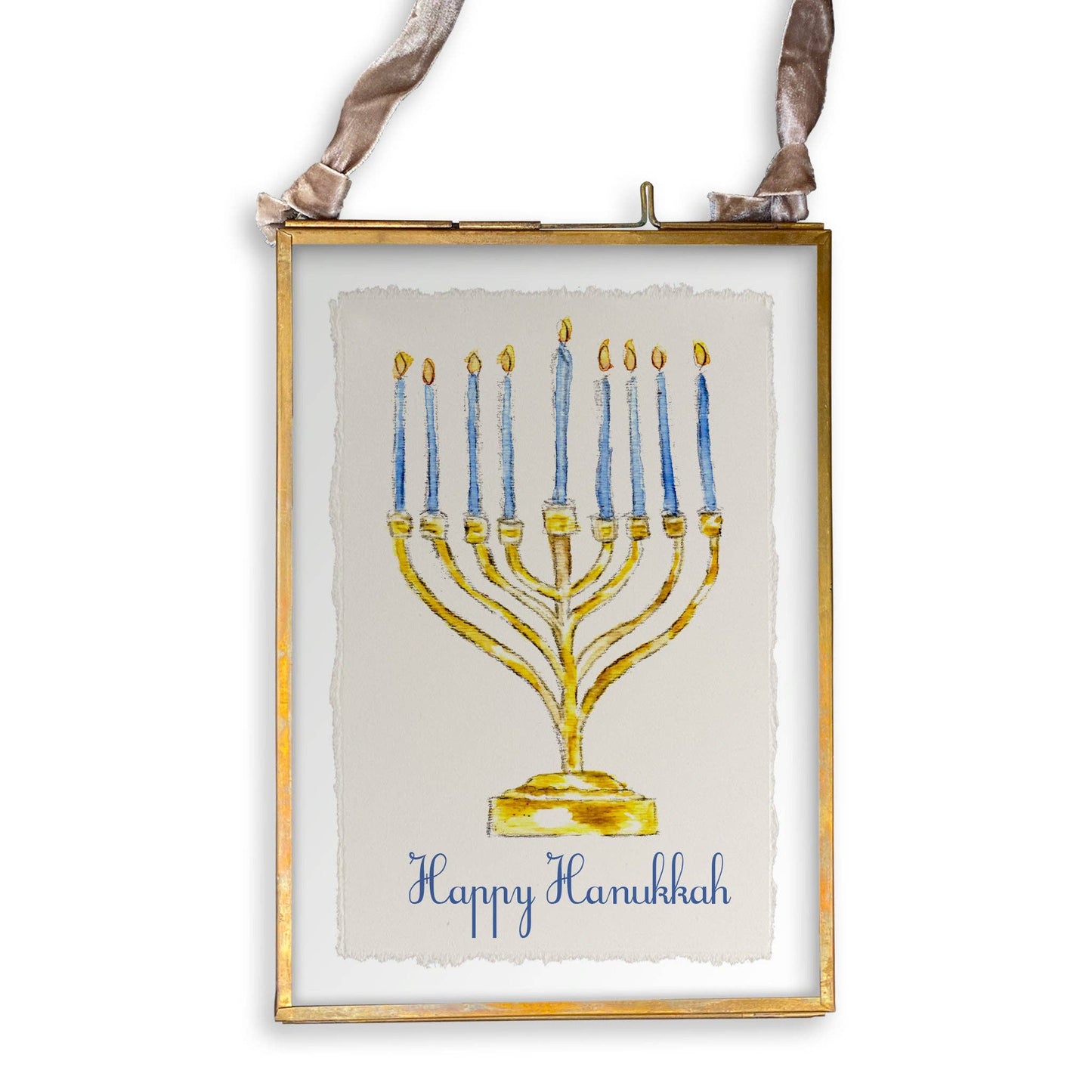 Menorah with Happy Hanukkah