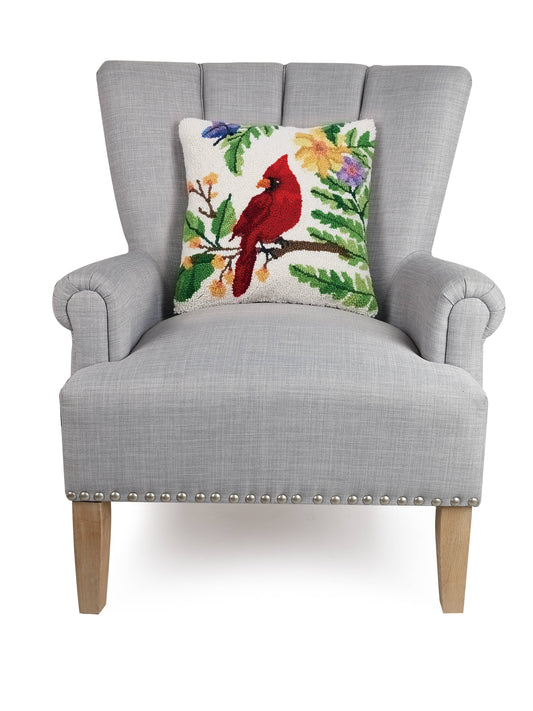 Cardinal Hook Pillow - Sally Eckman Roberts