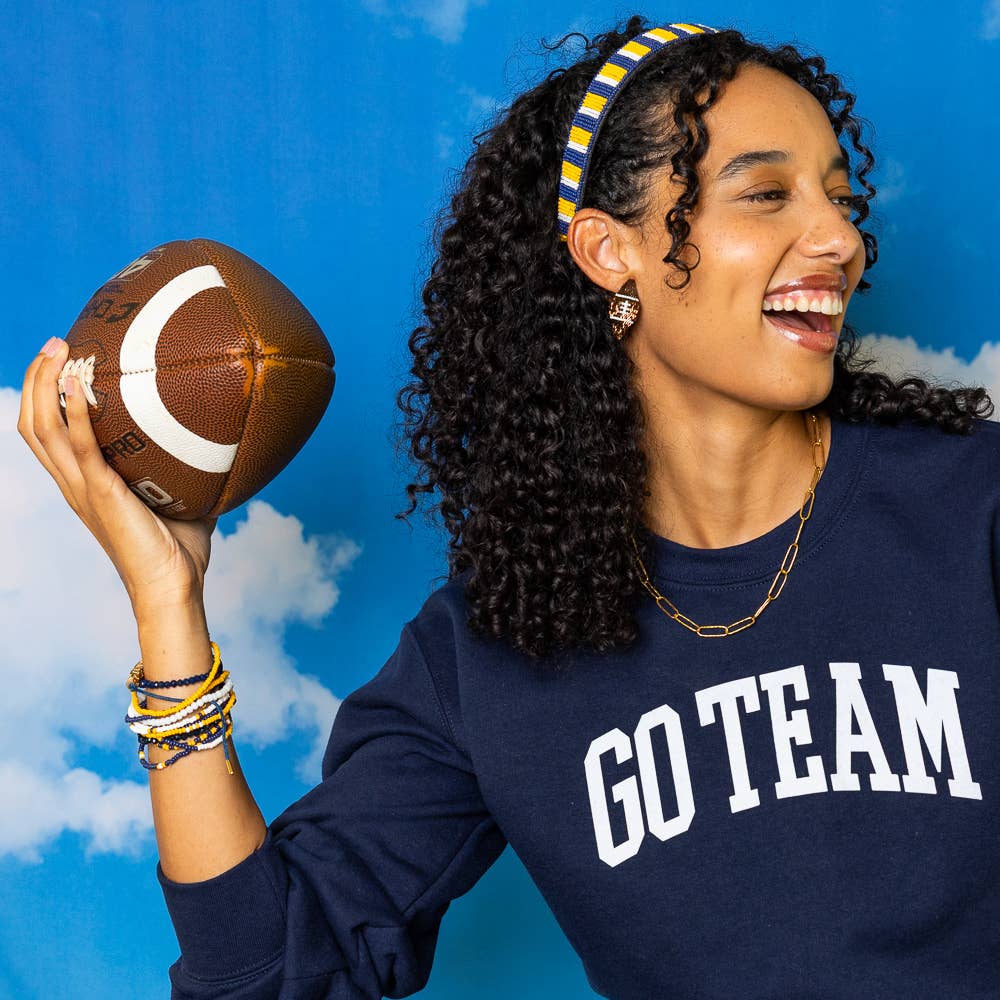 Game Day Luxe Football Earrings Bronze