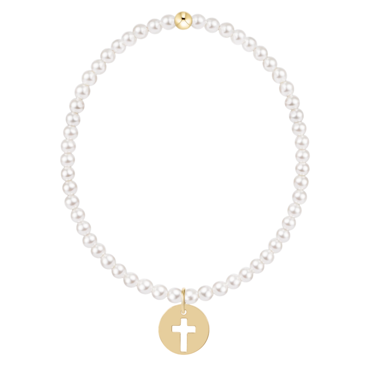 Enewton Jewlery - Egirl Classic Pearl 3mm Bracelet - Blessed Gold Disc