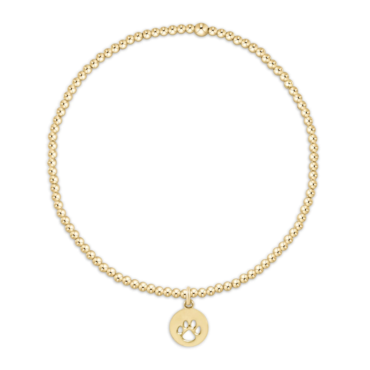 Enewton Jewlery - Classic Gold 2mm Bracelet - Paw Print Small Gold Disc