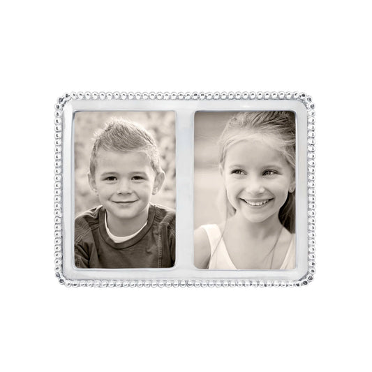 Mariposa Beaded double 4x6 picture frame