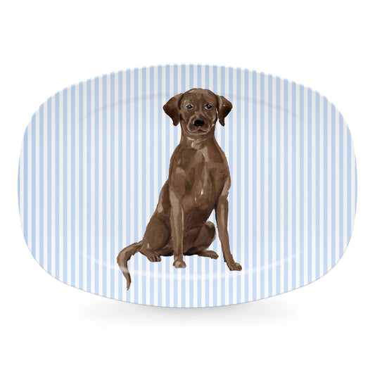Mariposa Traychic - Best Friends  Chocolate Lab Platter