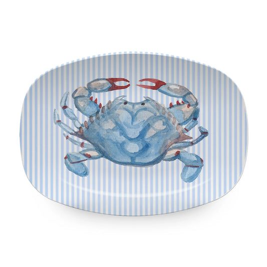 Mariposa TrayChic Blue Crabby Platter