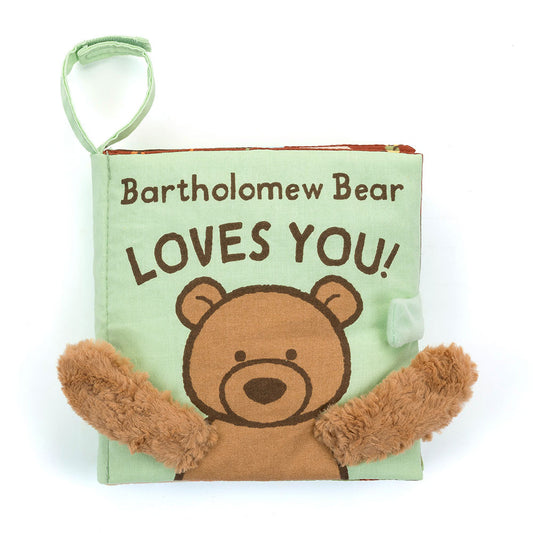 JellyCat Bartholomew Bear Loves You book