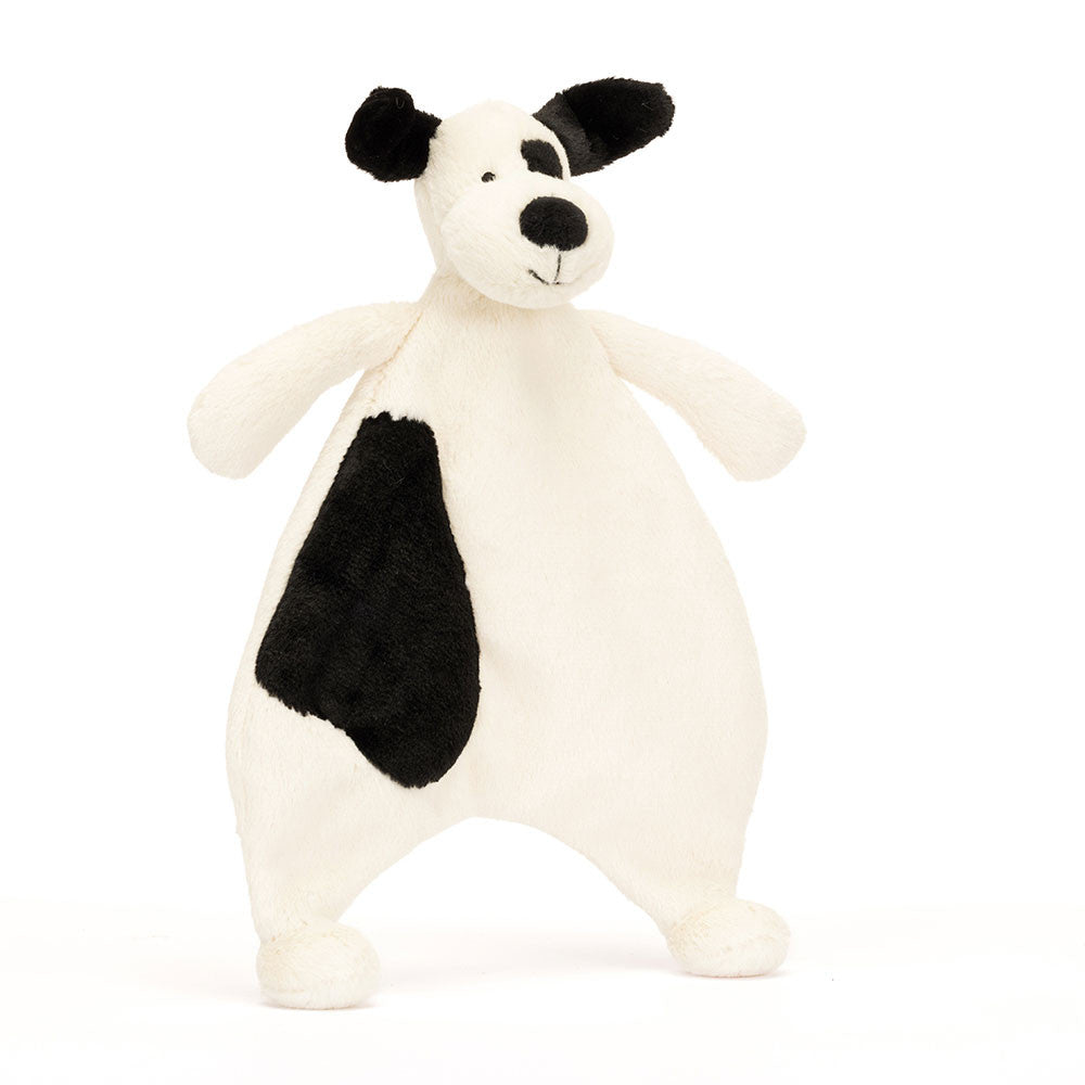 JellyCat Black and Cream Puppy Comforter