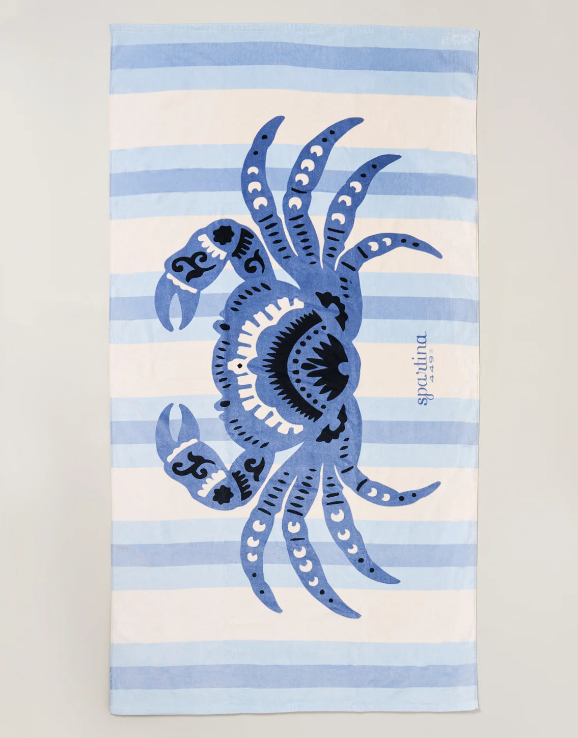 Spartina Beach Towel Blue Crab