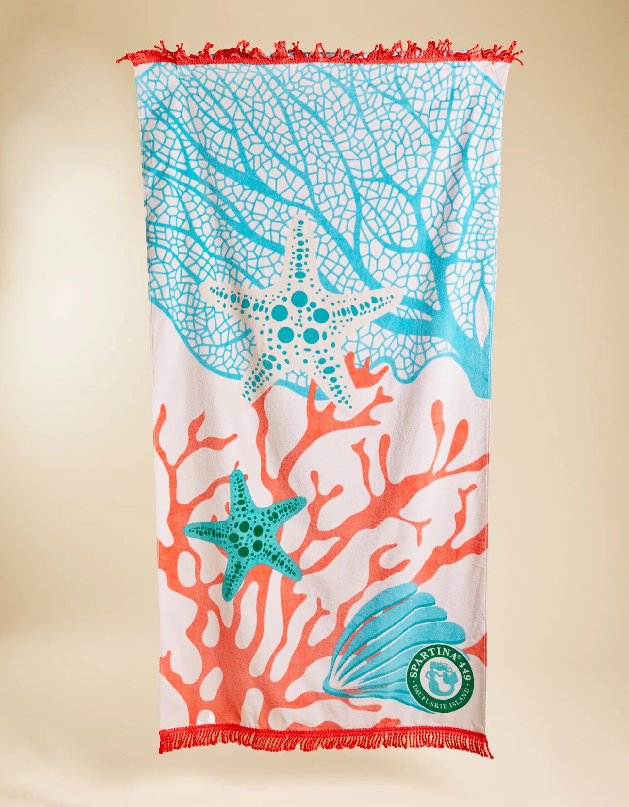 Spartina Beach Towel Ogeechee Sea Life Coral