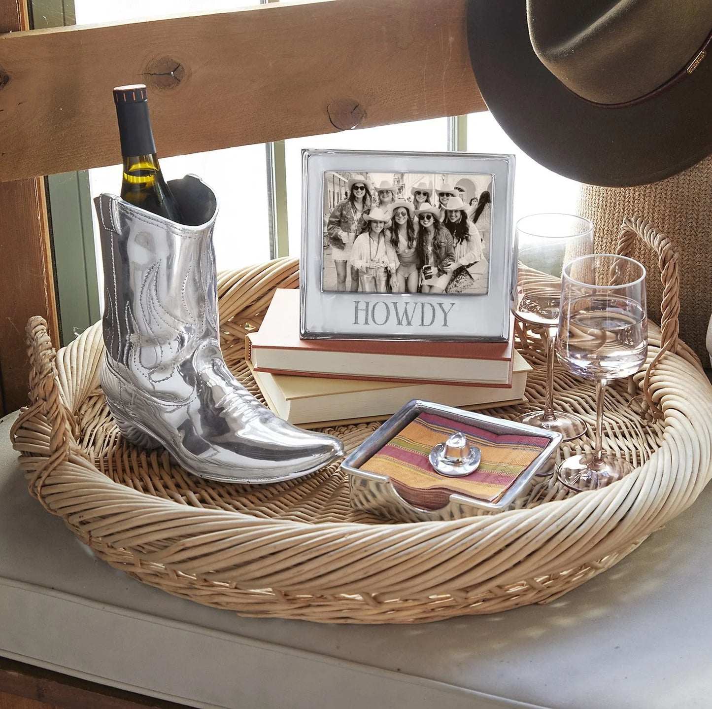 Mariposa Cowboy Boot Wine Cooler