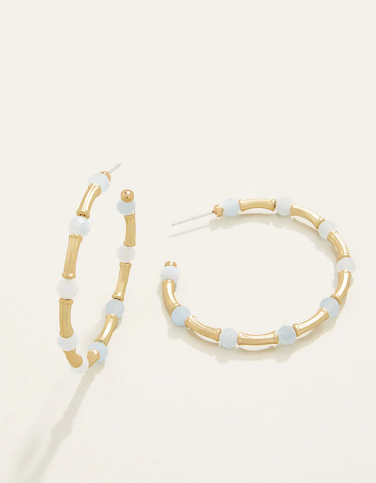 Spartina - Calm Waters Hoop Earrings - Aquamarine