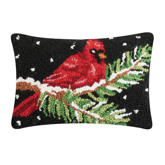 Peking Handicraft Inc. -  Cardinal on Branch Hook Pillow