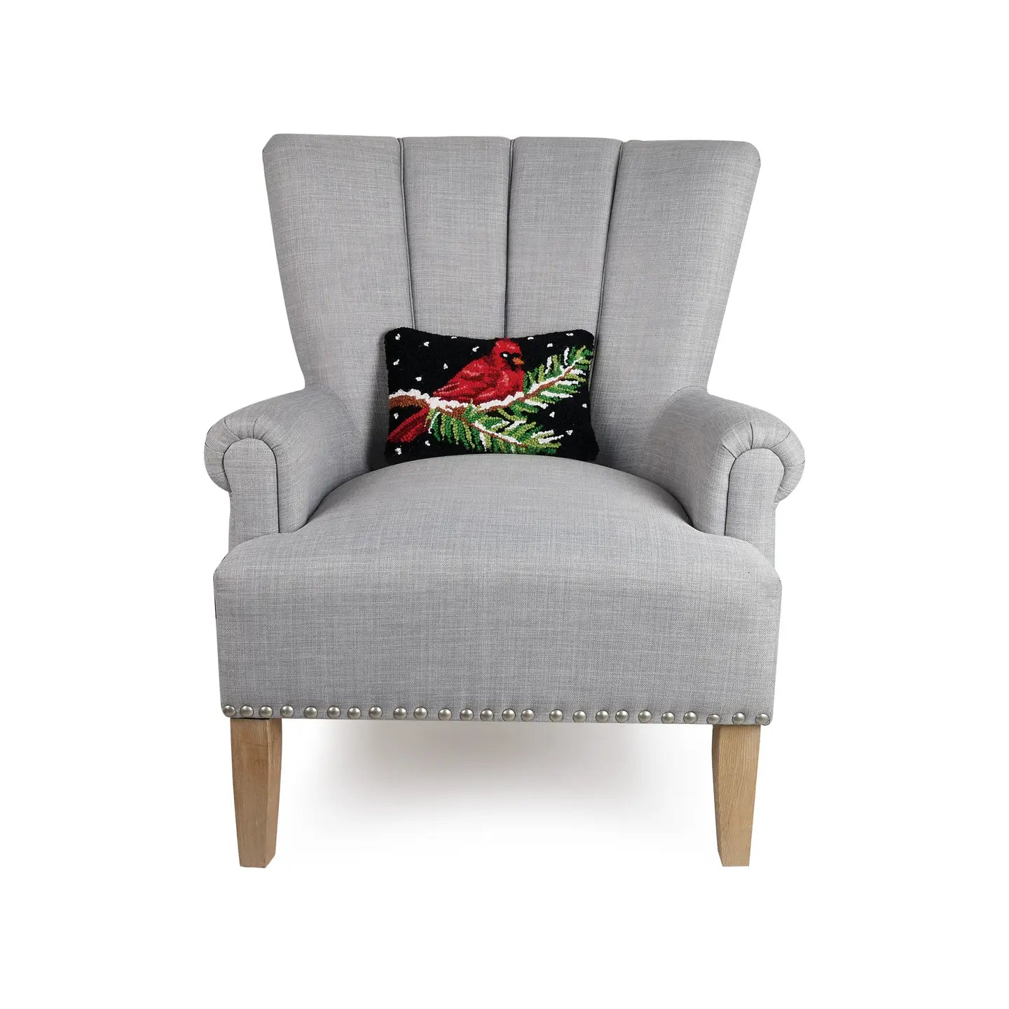 Peking Handicraft Inc. -  Cardinal on Branch Hook Pillow