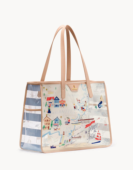 Spartina Down the Shore Clear Beach Tote