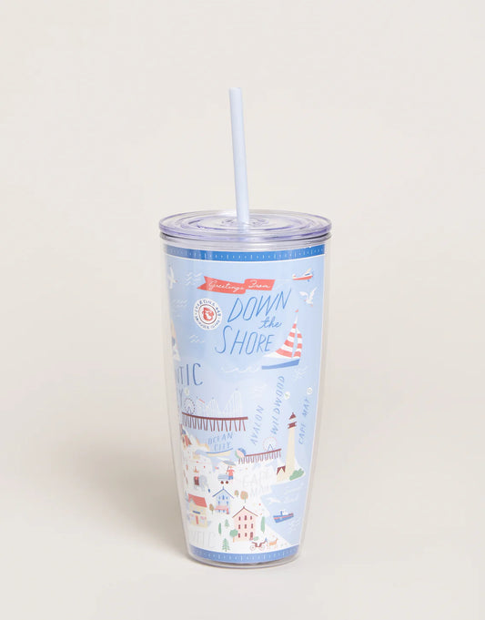 Spartina Down The Shore Clear Drink Tumbler 24oz