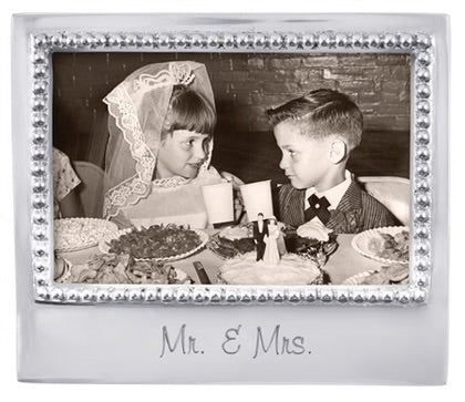 Mariposa Mr and Mrs Beaded 4x6 Frame