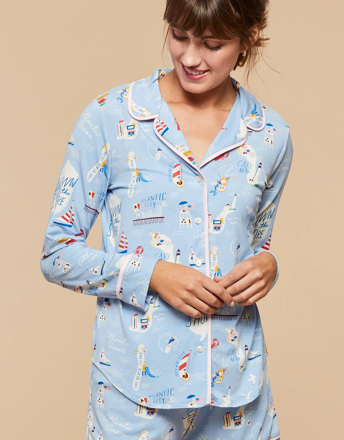 Spartina Pajama Top - Down the Shore - Size XL