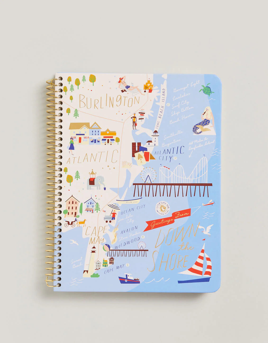 Spartina Down the Shore Ruled Spiral Notebook 6.5x8.5