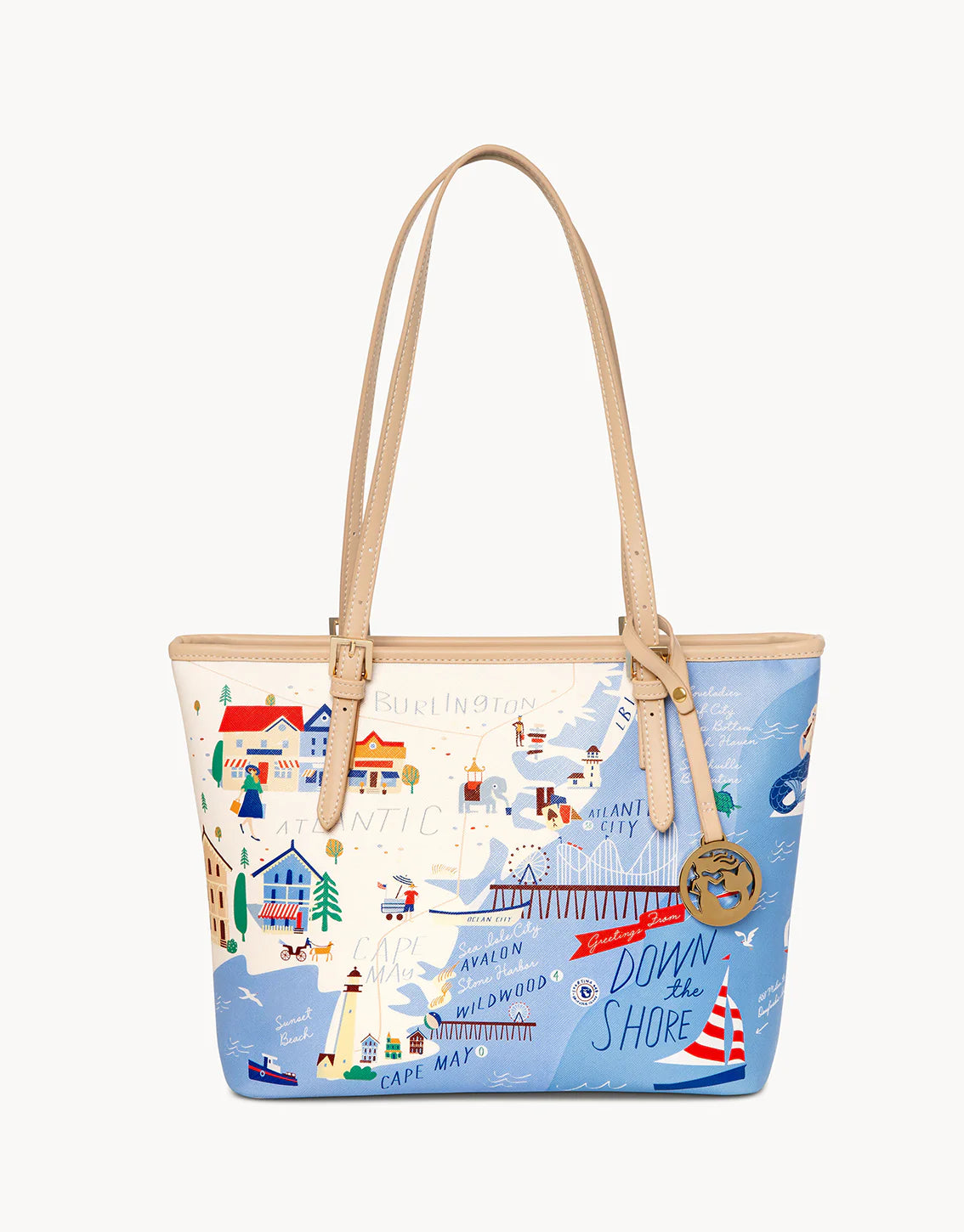 Spartina Down the Shore Small Tote w/zipper