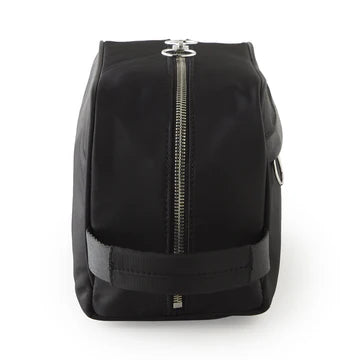 Kusshi - Dopp Kitt - Satin Black Fabric with Blue Interior