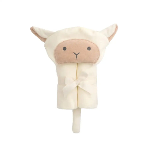 Elegant Baby - Cream Lambie Hooded Baby Bath Wrap