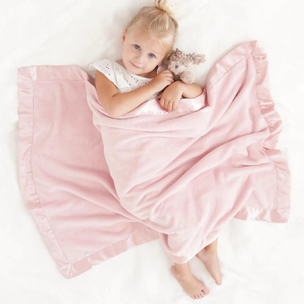 Elegant Baby Pale Pink Fleece Baby Stroller Blanket