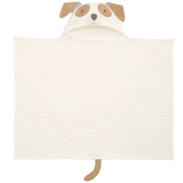 Elegant Baby Tan Puppy Hooded Baby Bath Wrap