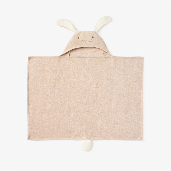 Elegant Baby Taupe Bunny Hooded Baby Bath Wrap