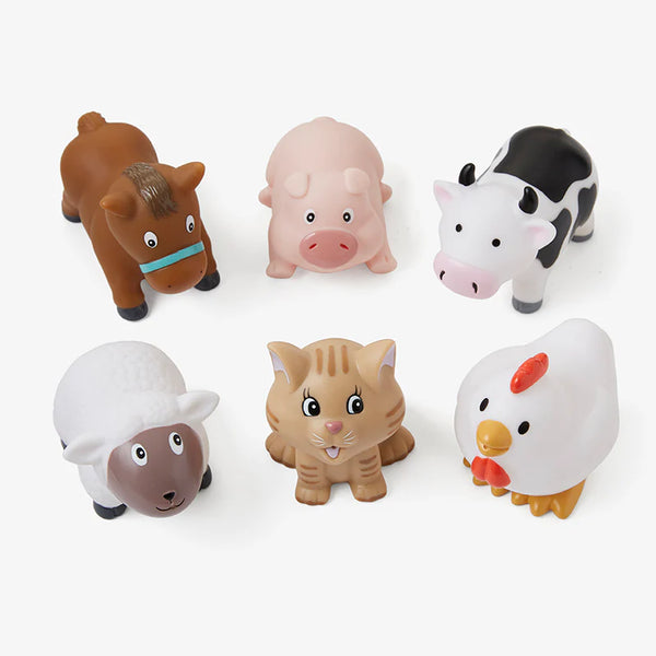 Elegant Baby Barnyard Party Squirt Baby Bath Toys