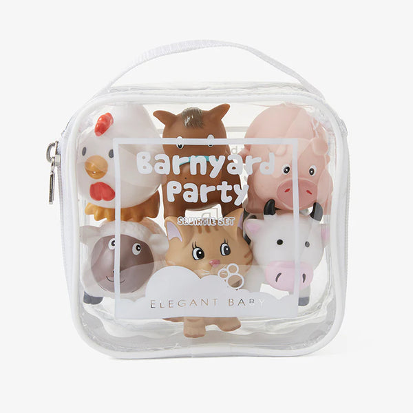 Elegant Baby Barnyard Party Squirt Baby Bath Toys