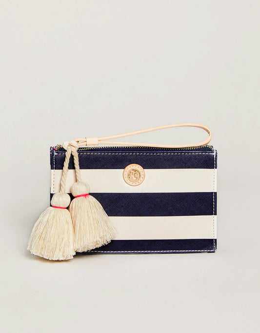 Spartina Emmy Wristlet Navy Stripe