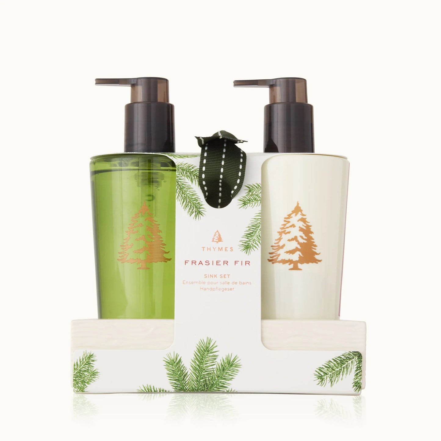 Thymes - Frasier Fir Sink Set with Ceramic Caddy