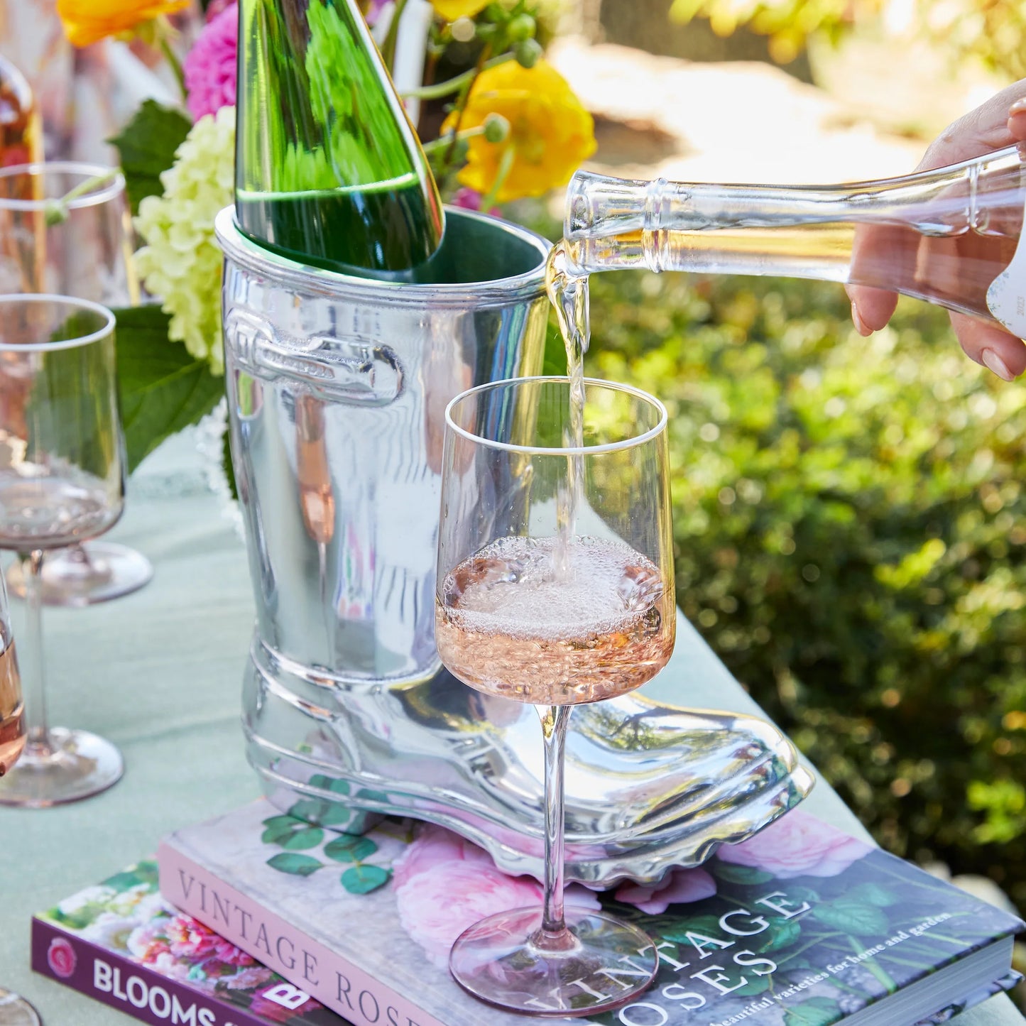 Mariposa Garden Boot Wine Cooler/Vase