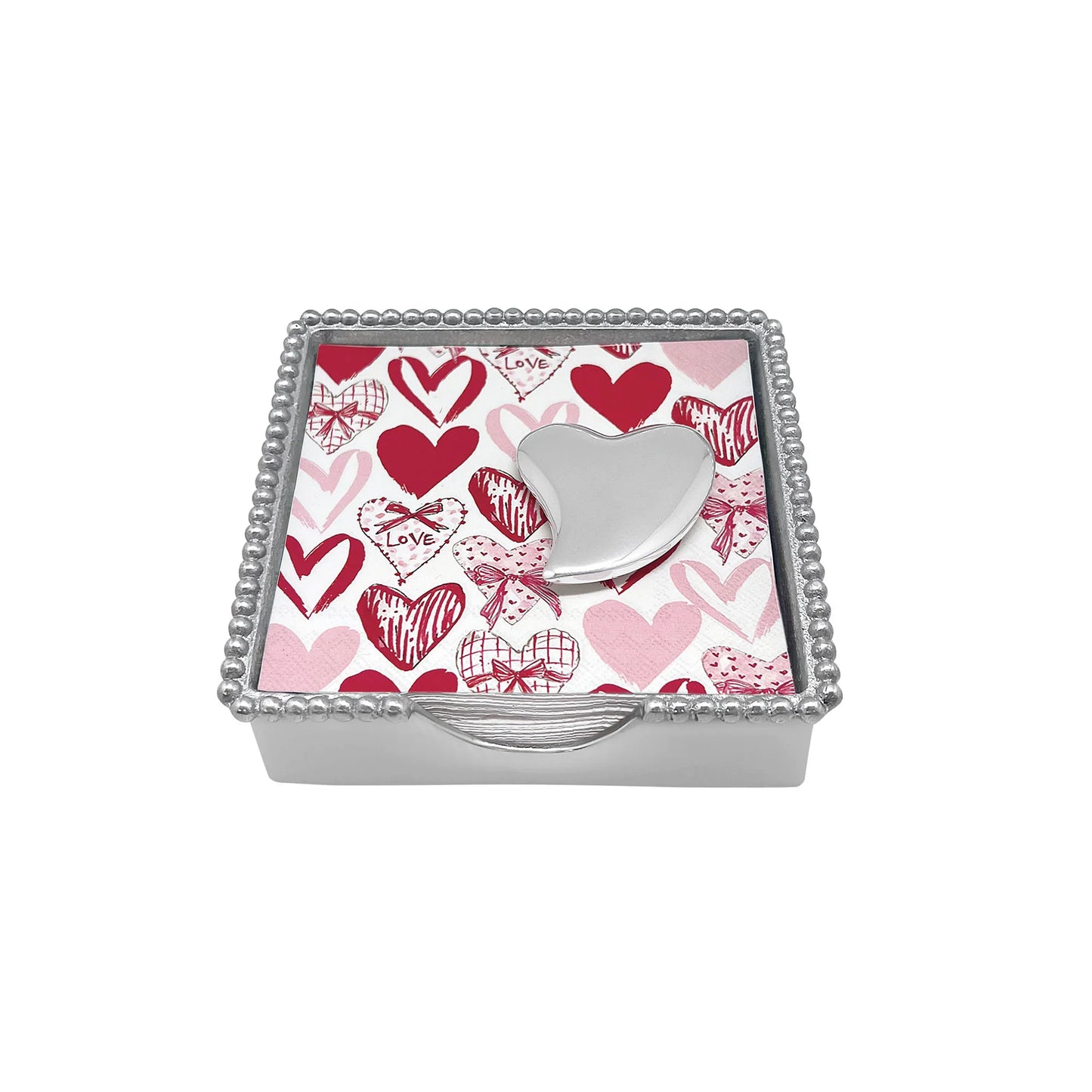 Mariposa Heart beaded Napkin Box Set