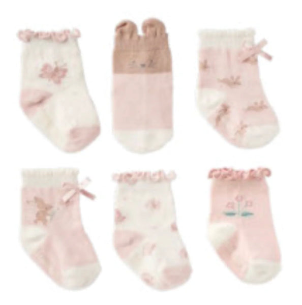 Elegant Baby Garden Picnic Socks Gift Set