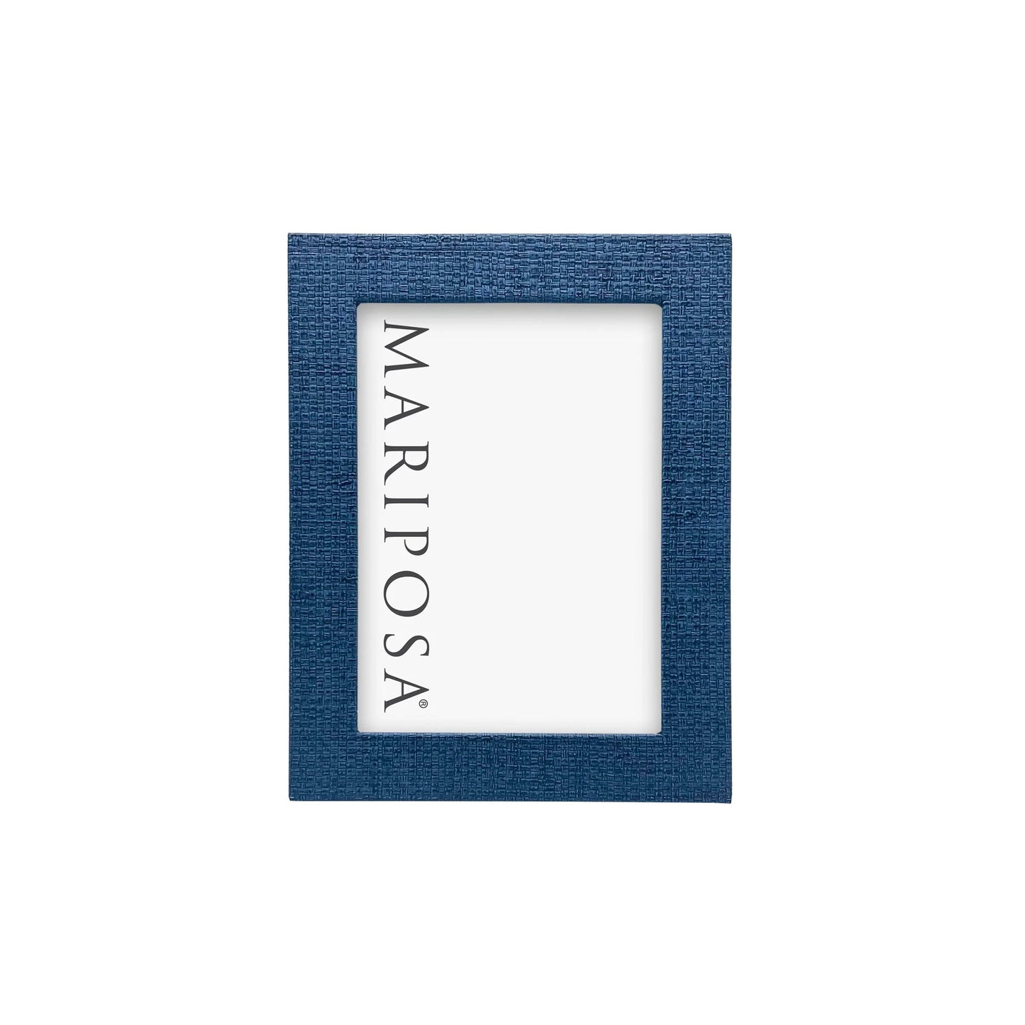 Mariposa Indigo Faux Grasscloth 5x7 Frame