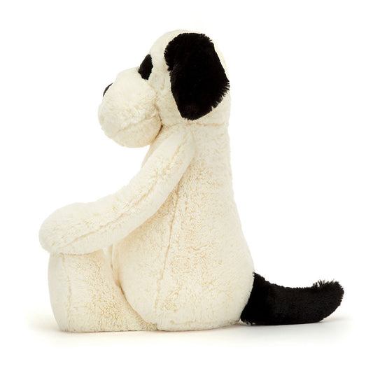 JellyCat Big Black and Cream Bashful Puppy