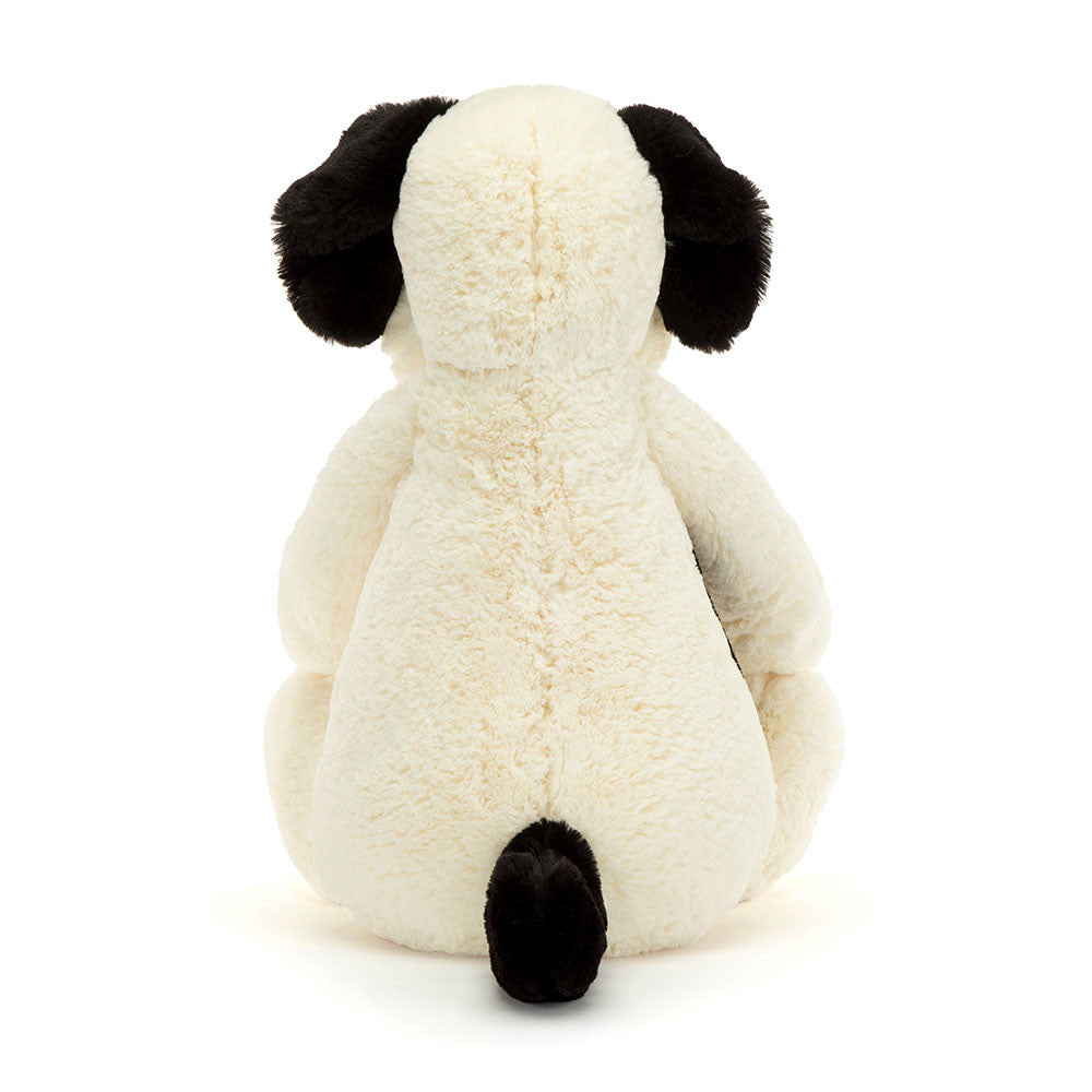 JellyCat Big Black and Cream Bashful Puppy