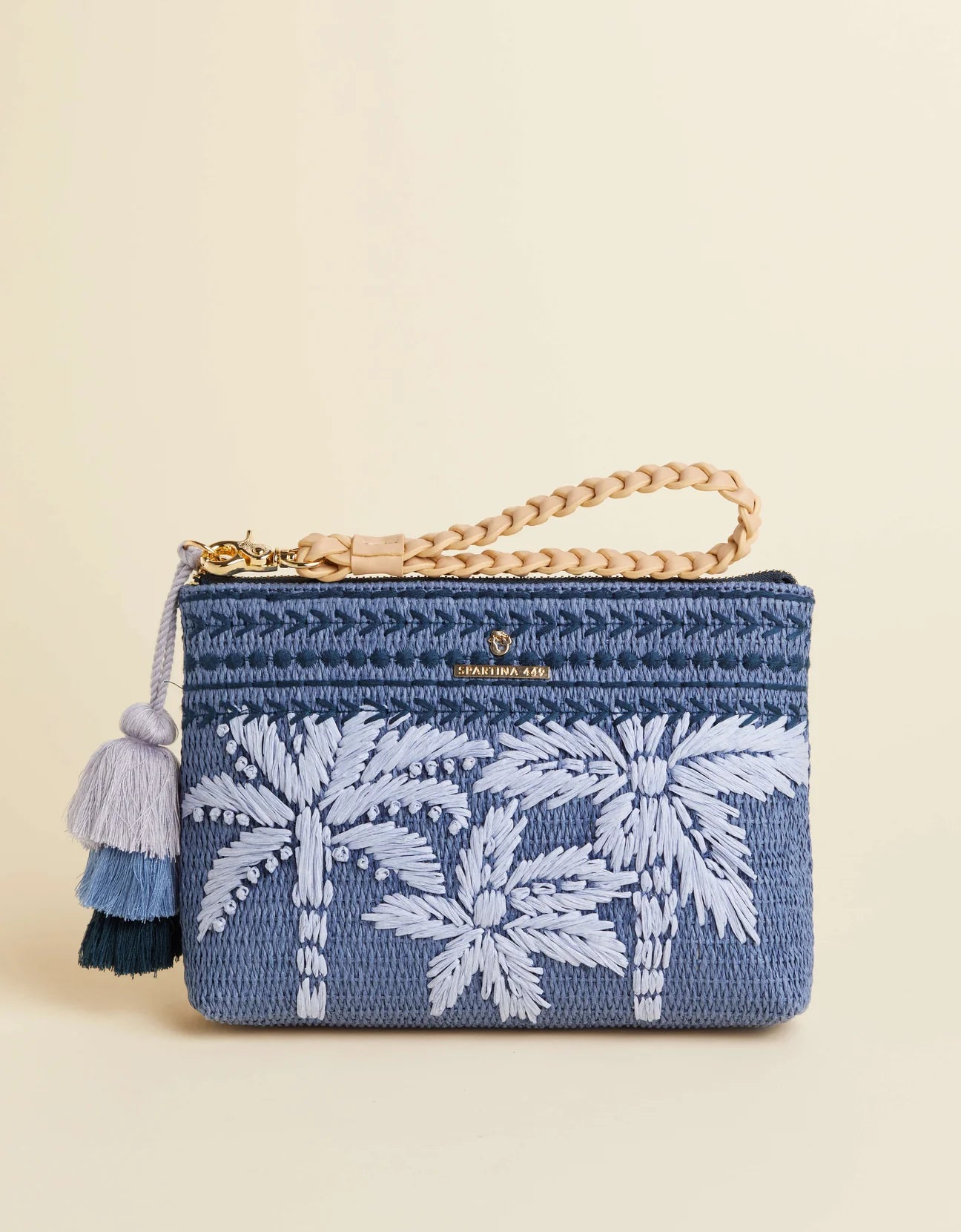 Spartina Maci Wristlet Ogeechee Blue Palm