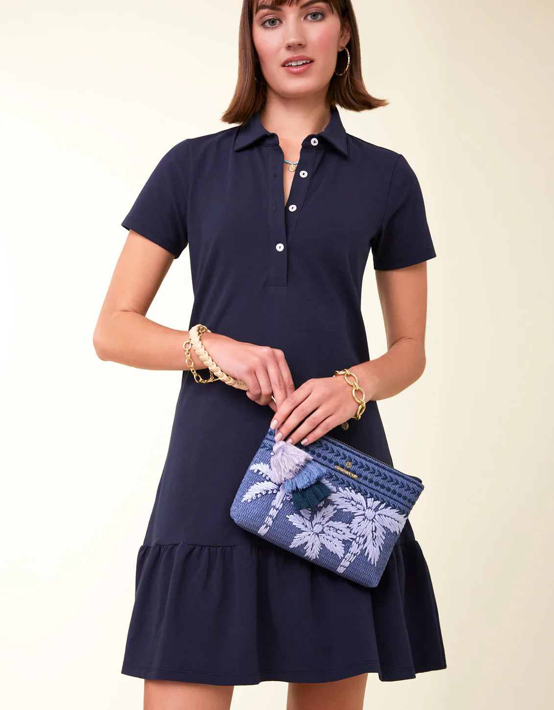 Spartina Maci Wristlet Ogeechee Blue Palm