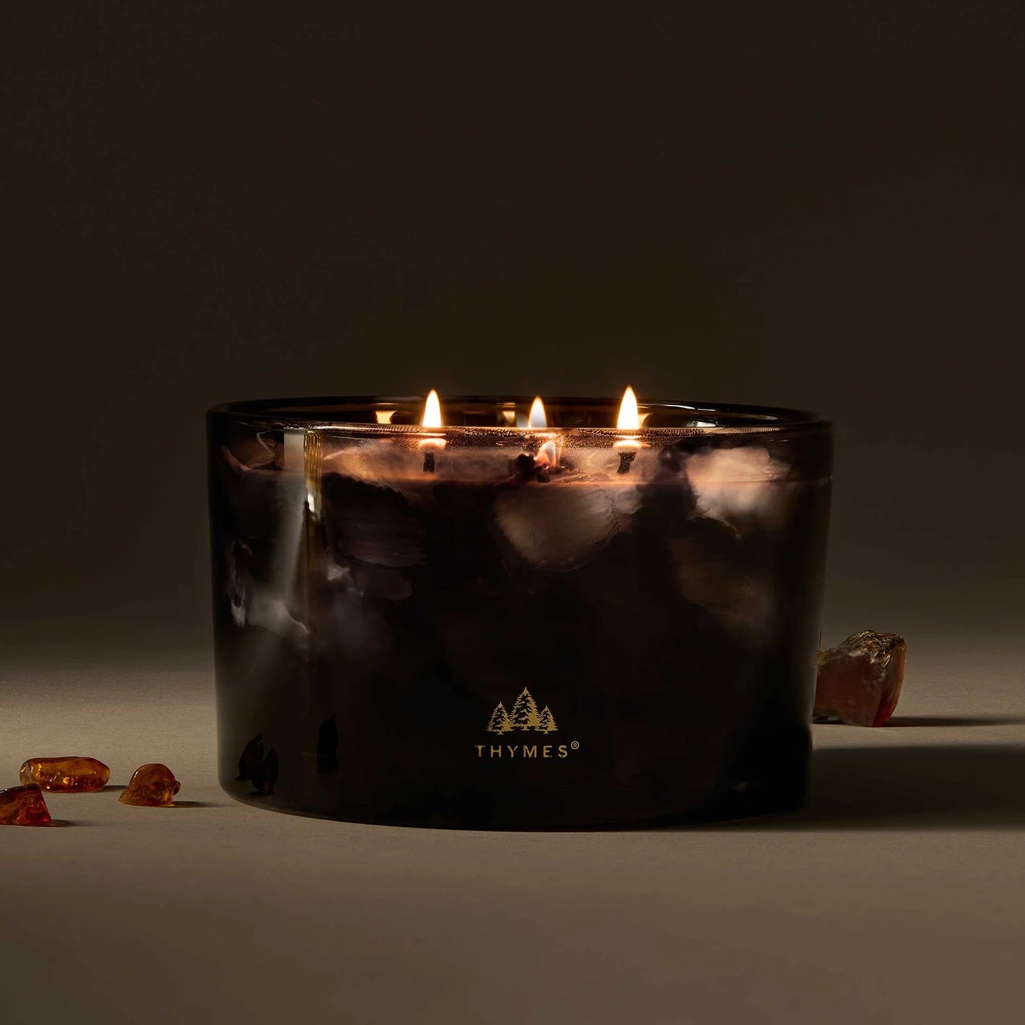 Thymes - Noir Woods - 3 Wick Candle - 18oz.