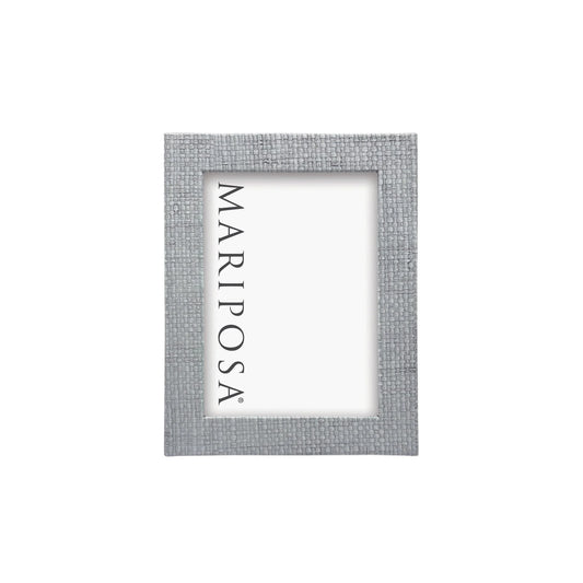 Mariposa Pale Gray Faux Grasscloth 5x7 Frame
