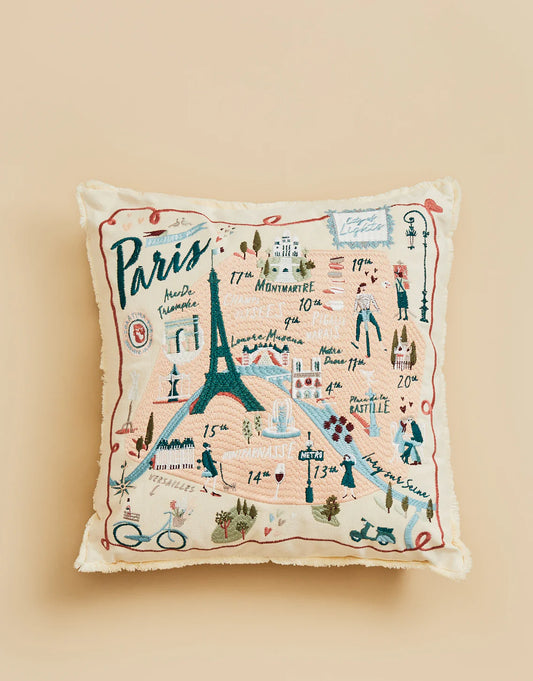 Spartina Paris Embroidered Pillow