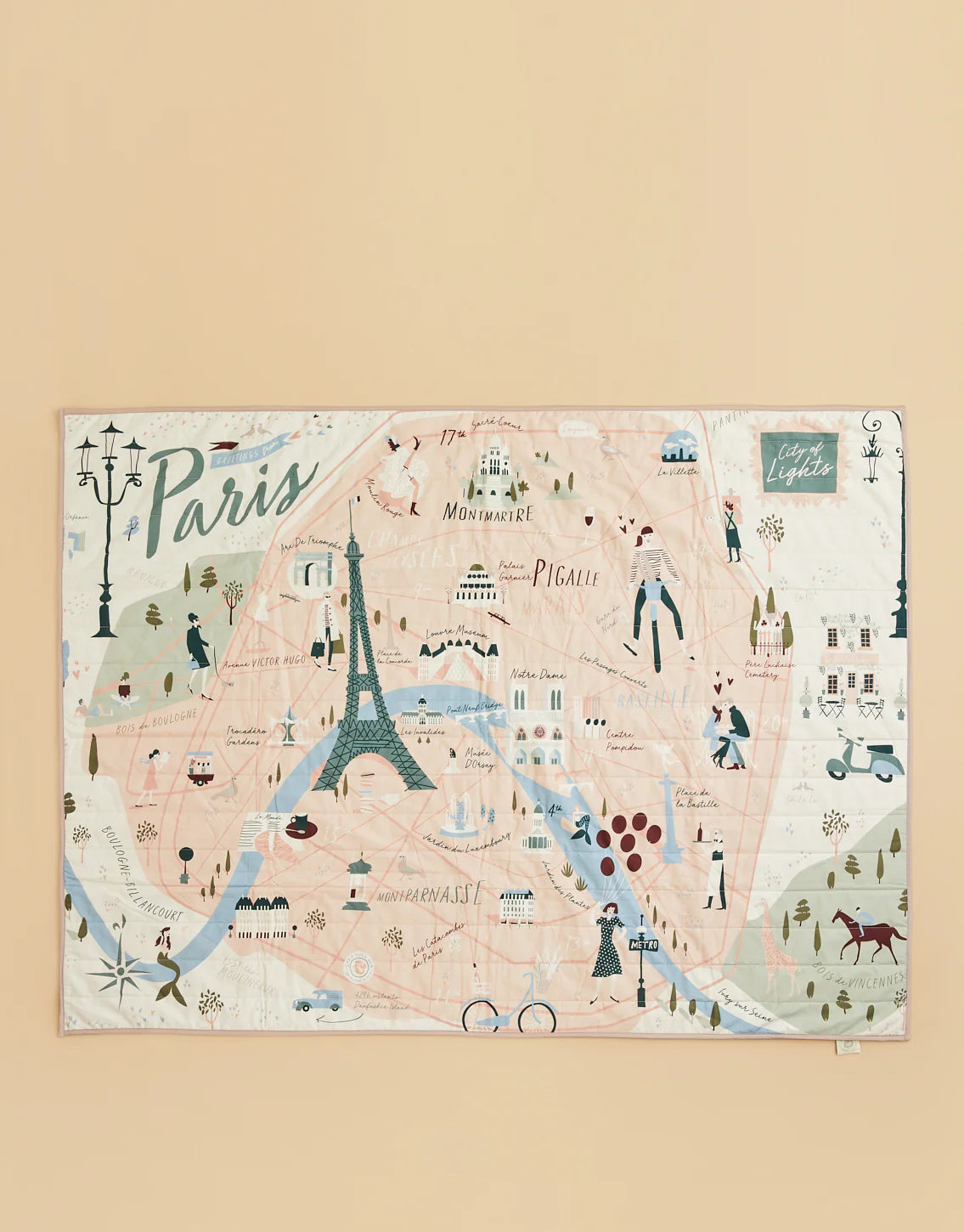 Spartina Quilted Throw - Paris